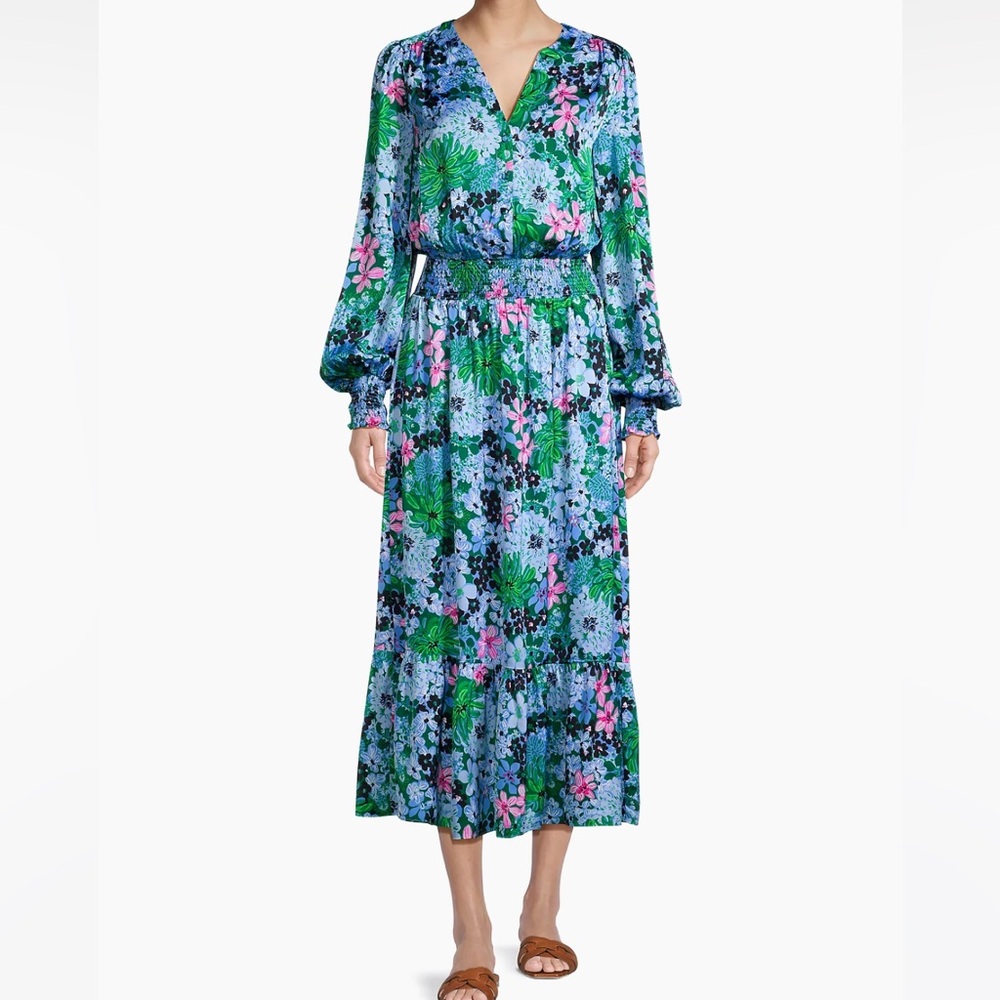 NWT Loubella Smocked Midi Dress